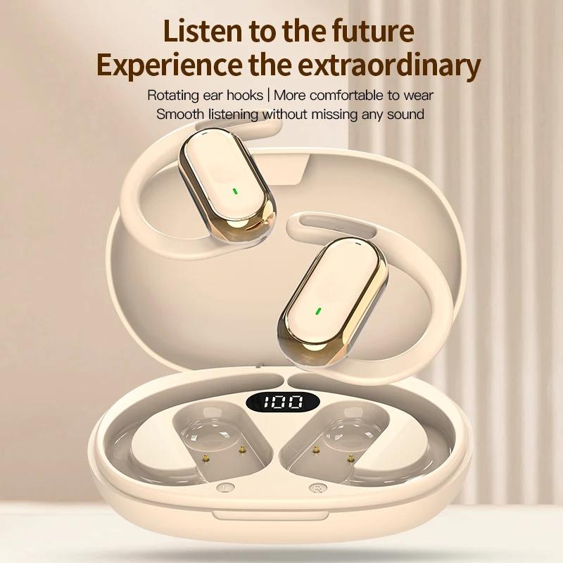 Bluetooth 5.4 Earphones IPX7 Waterproof 20Hrs Wireless Headphones with ENC Noise Cancelling Mic Deep Bass For Sports Workout Gym
