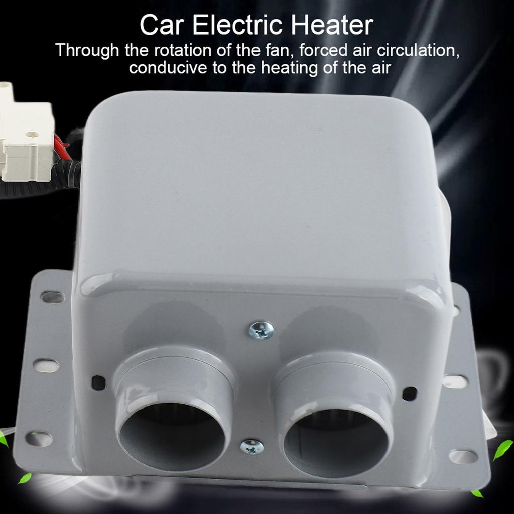 600-800W 2 Hole Car Electric Heater Winter Heating Fan Warmer Window Defroster Demister
