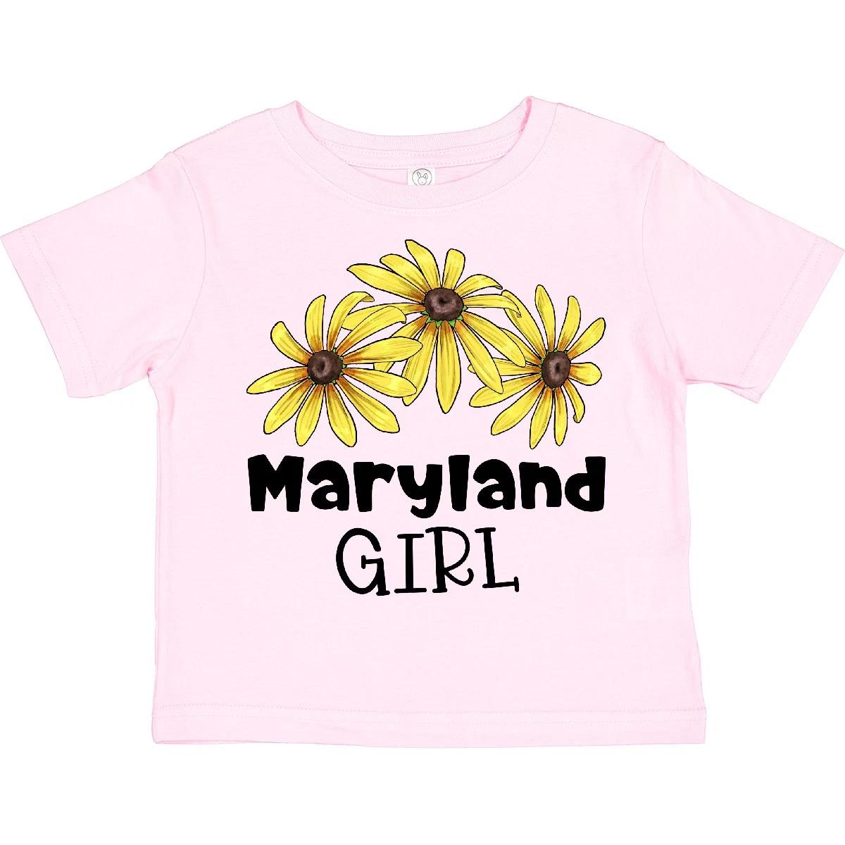 Inktastic Maryland Girl Black Eyed Susans Flowers Toddler T-Shirt State Home Kid 120