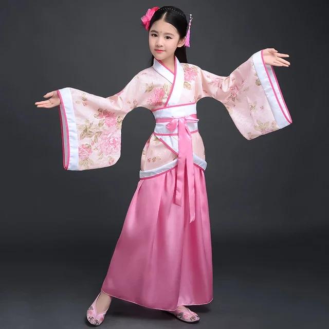 Senlaiku ķīniešu kleita meitenēm bērniem Kimono