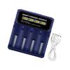 4-Slot Rechargeable Battery Charging for 14500 18650 21700 26650 Cells Built In Overcharge Prevention Auto Shutoff