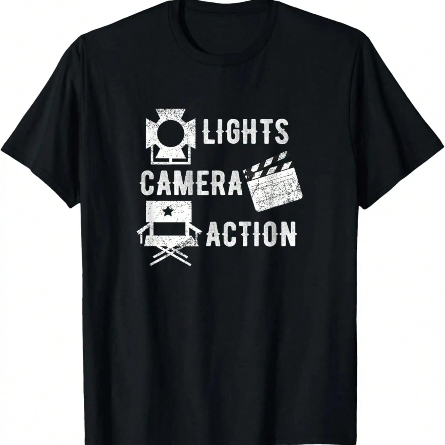 Director Film Crew Lights Camera Action Video Producer Quote T-Shirt.Jpg S разноцветный