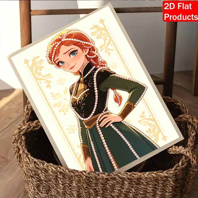 Disney Pearl Painting Frozen 2 Anna Handmade DIY Pearl Gemstone Painting Pictures Crafts Special Shape Home Wall Decoration
