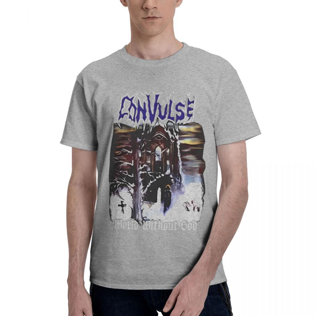 Convulse World Without God 100 Cotton Casual Breathable Confortable Man Funny Mens TShirts Mens Shirt