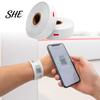 Color Coded Wristbands 200 Pcs Paper for Events, Barcode Print Self-Adhesive QR Code Printable Wristband, Thermal Sensitive Disposable DIY Bracelet