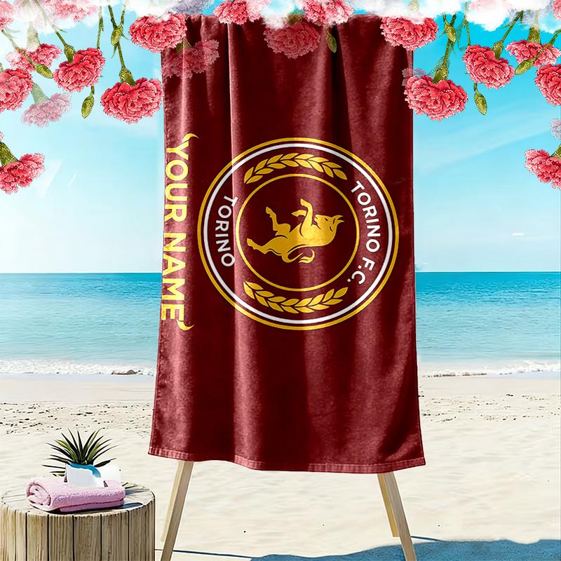 Toalla de Playa con Estampado del Torino FC, Toalla Grande Suave de Secado Rápido para Playa, Camping, Natación