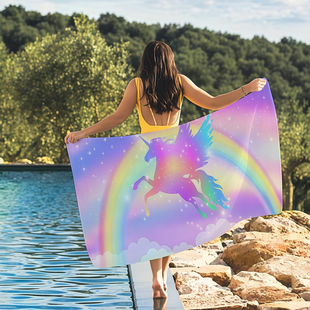 R-Rainbow F-Friends Towel Quick Drying Beach Towels Are Suitable For Swimming Pools Camping Yoga And The Gym