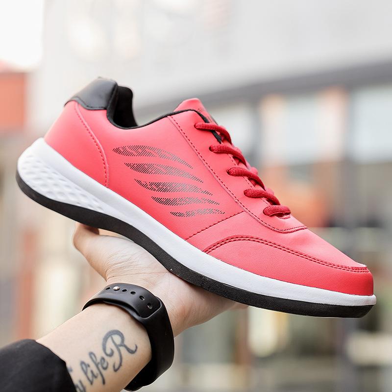 Autumn New Sports Men's Shoes  plus Size Light Casual Shoes Trendy Fashion Leather Waterproof Board Shoes