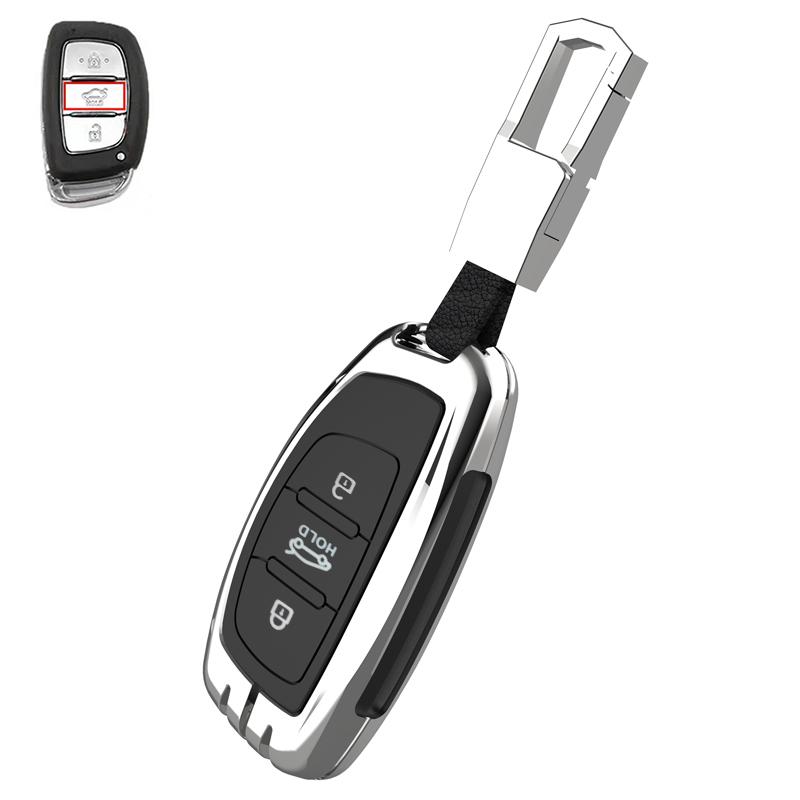 

Zinc Alloy Car Key Case Cover For Hyundai i10 i20 i30 HB20 IX25 IX35 IX45 HB20 2015 High Quality Smart Key Shell Car styling