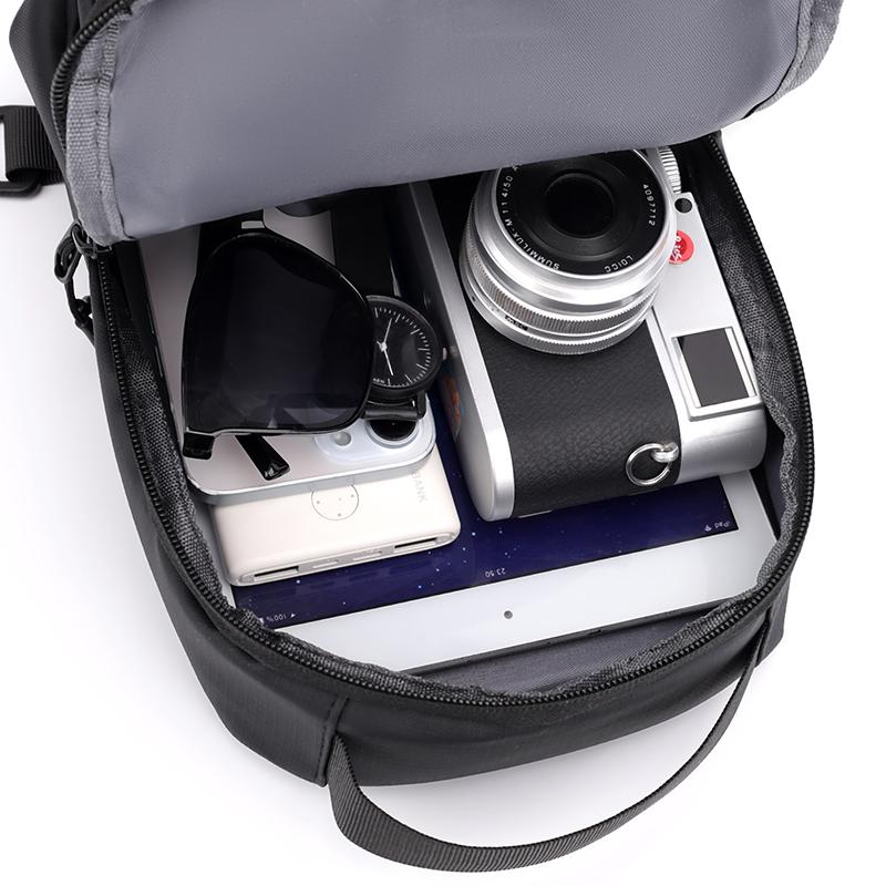 Men's Chest Bag Sports Commuter Shoulder Bag Multifunctional Nylon Large Capacity Outdoor Crossbody Bag