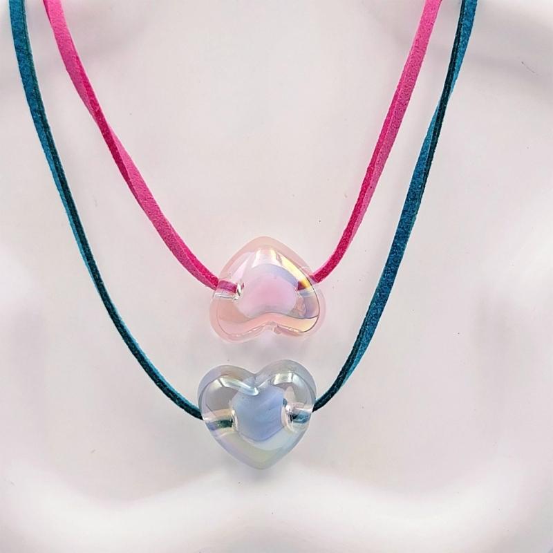 Stylish Heart Pendant Choker Unique Neck Jewelry Eye-Catching Accessory Heart Pendant Necklace Perfect for Any Occasion