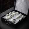 Ceramic Ru Kiln Kung Fu Tea Set Household Gifts for Customers Gift Boxes Business High-end Gifts