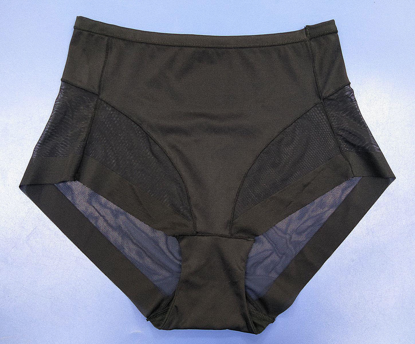 

Женские сетчатые дышащие трусики-слипы со средней посадкой, формирующие талию и приподнимающие бедра, с ластовицей из чистого хлопка X-Large чёрный