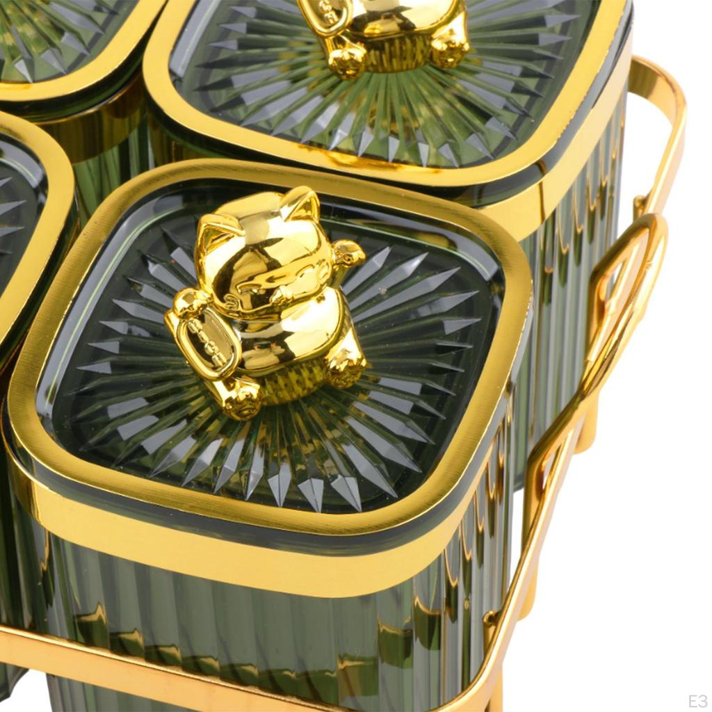 6 Grid Food Storage Box for Wedding Decor with Nut Jars Dried Fruit