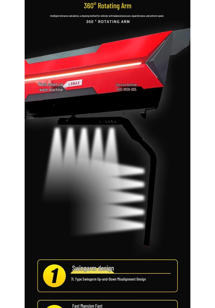 24/7 Fully Automatic Contactless Smart Car Wash Machine