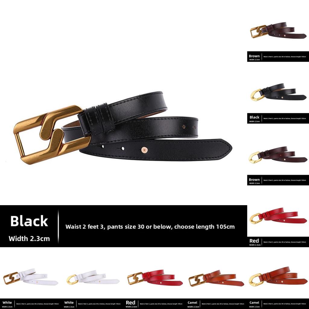 Leather Belt Waist With Metal Buckle And Stylish Flowing Design For Outfits