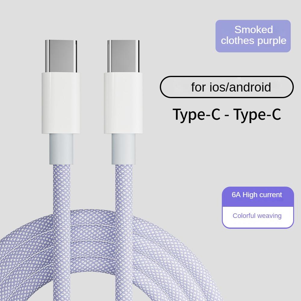60W 5A Fast Charging Type-C PD Cable Pure Copper Conductor Nylon Braided for Phone
