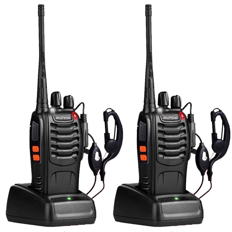 2 STUKS/VEEL Baofeng BF-888S Met Hoofdtelefoon 5 km Bereik Walkie Talkie Tweerichtingsradio Kanaal 16 Zelfrijdende Reizen USB Plug