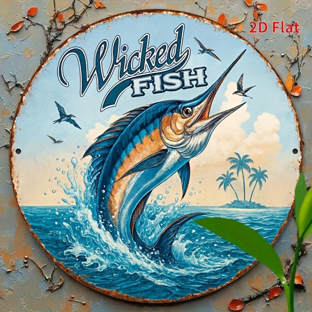Flat Metal Sign, 2D Tin Wall Art Home Decor