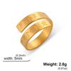 Odin Runes Nordic Letter Rings Stainless Steel Wide Open Ring Women Men Vintage Protection Amulet Futhark Jewelry Gift