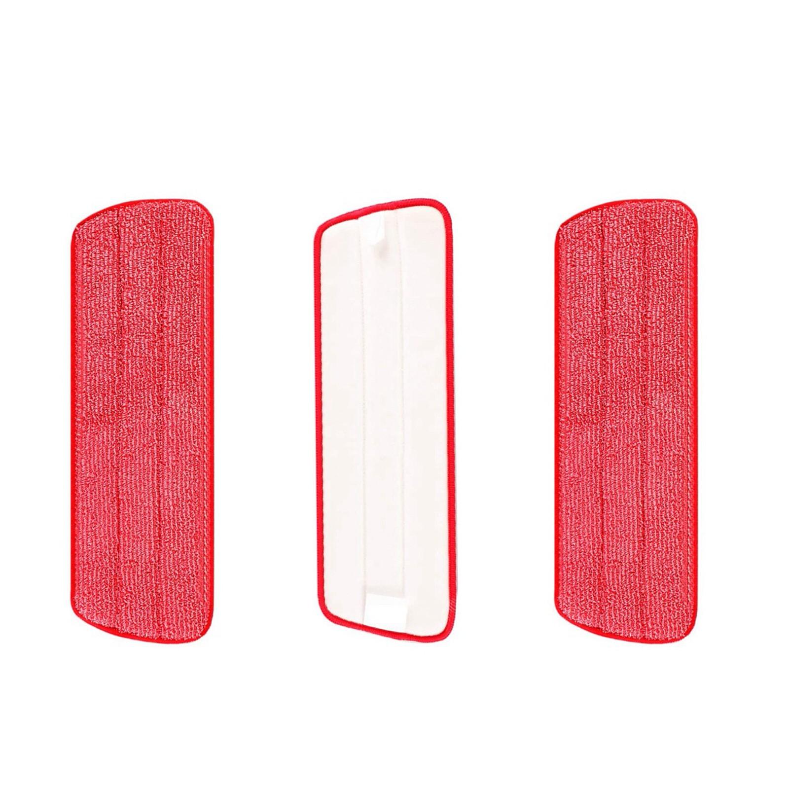 

3шт. Насадка для влажной уборки. Многоразовая плоская насадка для швабры. Универсальная насадка для швабры. красный