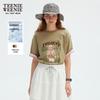 Cooling Bear Print Round Neck T-shirt