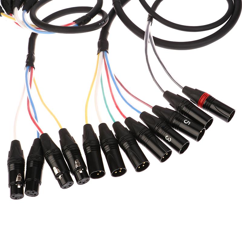 2 4 6 Channel Professional Multi-Media 3 Pin Xlr Cable Male To Female Balanced Audio Extension Cord