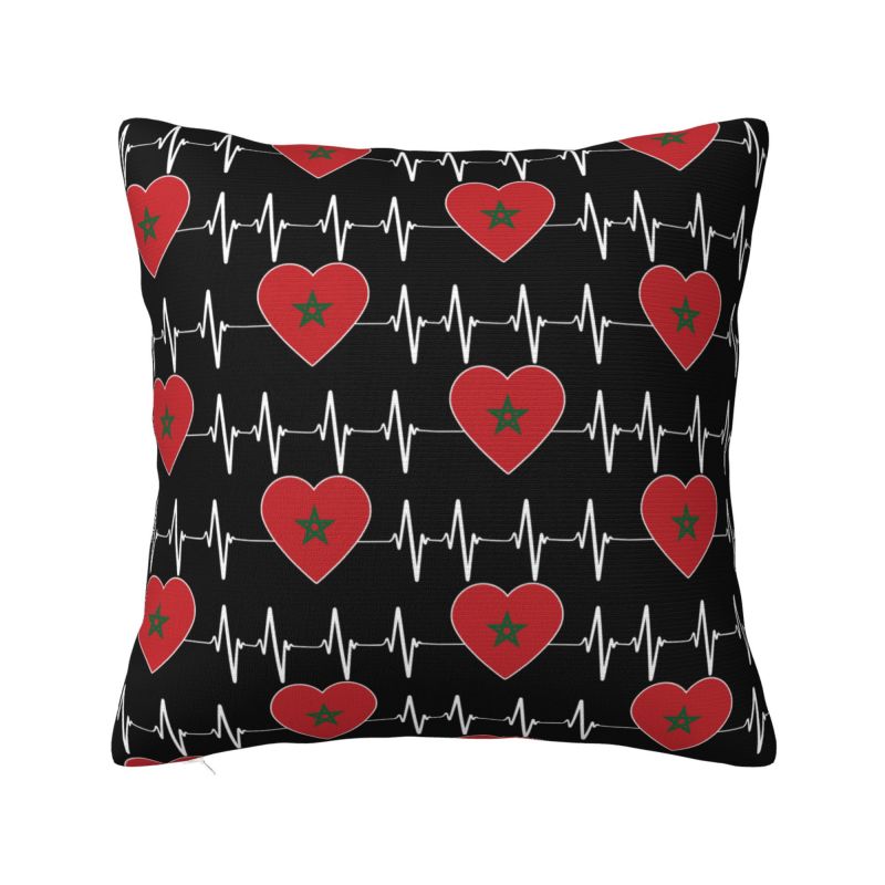 Custom Moroccan Atlas Lions Morocco Flag Pillow Home Decorative Nordic Cushions for Sofa Square Pillowcase