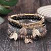Bohemian Multilayer Beaded Wings Bracelet with Niche Design