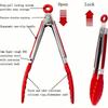 1pc Small Kitchen Tongs, Mini Food Tongs, Heat Resistant Nylon Tips Tongs For Cooking, Serving, BBQ, Grilling, Salad And More