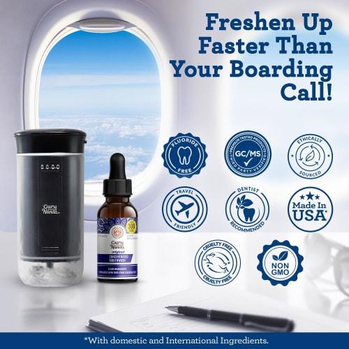 GuruNanda Concentrated Mouthwash, Helps with Bad Breath, Promotes Teeth Whitening, Made with 100% Natural Essential Oils, 1 Bottle Equals 300 Rinse, F