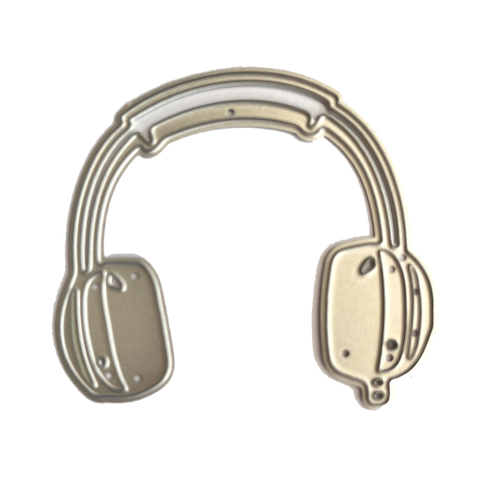 

Наушники, металлические штампы для резки DIY, ремесло, углеродистая сталь, шаблон для тиснения, трафарет для скрапбукинга, форма для высечки карт