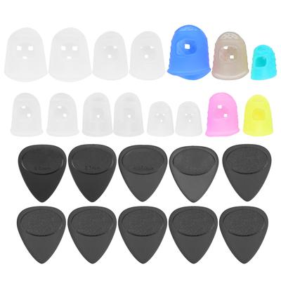 Mattierte Gitarrenplektren Silikon Fingerschutz Protektor Musikinstrument Zubehör