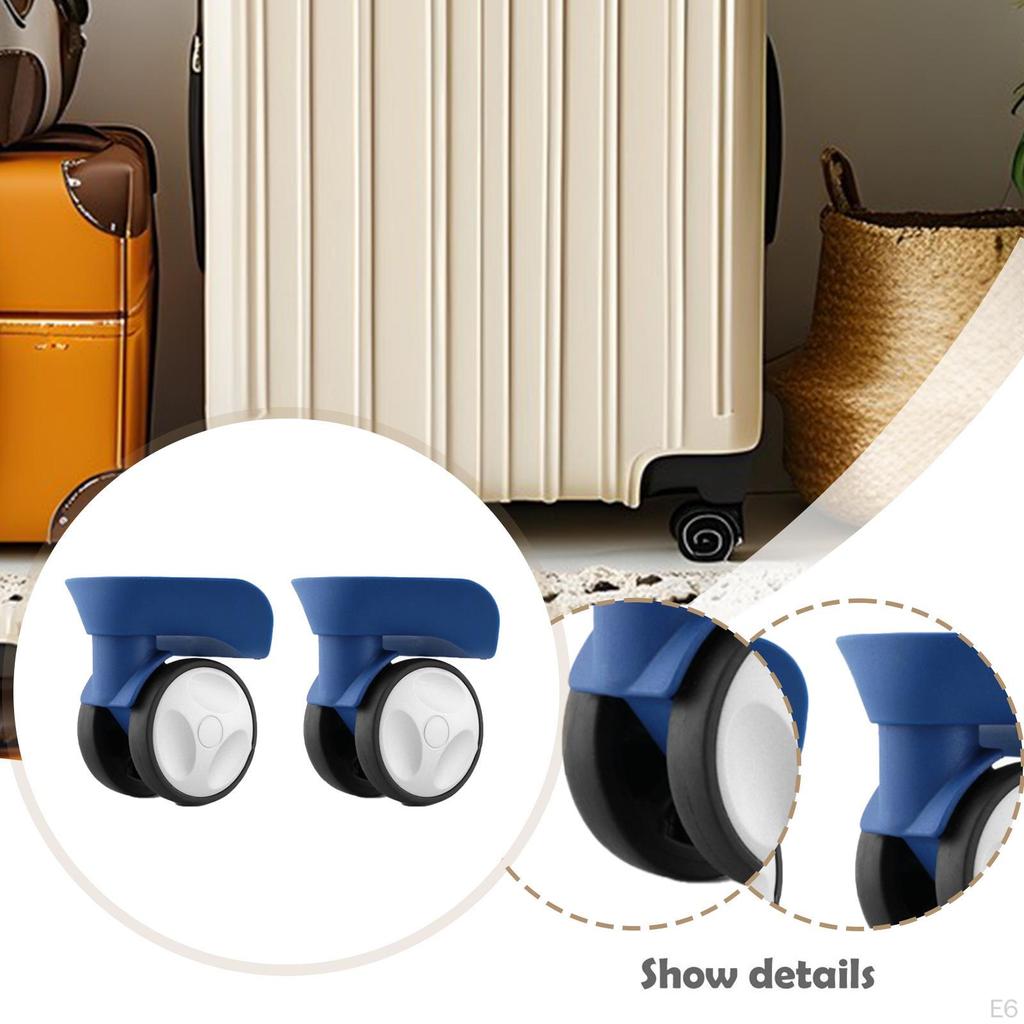 2 Pieces Luggage Replacement Wheels Repair Trolley Travel Case Easy To Install Suitcase Accessory