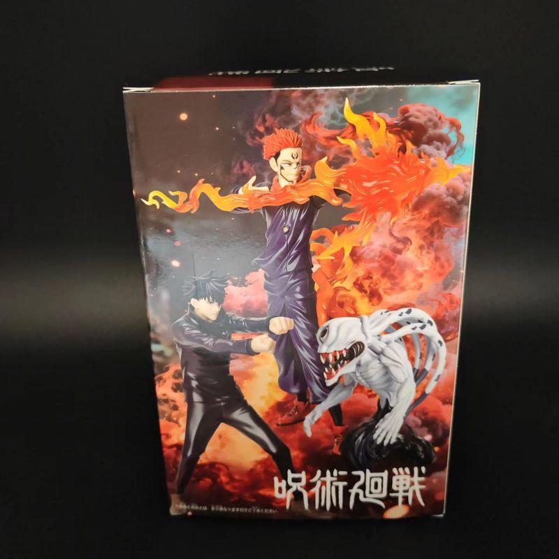 Anime Jujutsu Kaisen Ryomen Sukuna Itadori Yuji Flame Effect Collectible Figure Model Statue Desktop Ornament Computer Case Gift