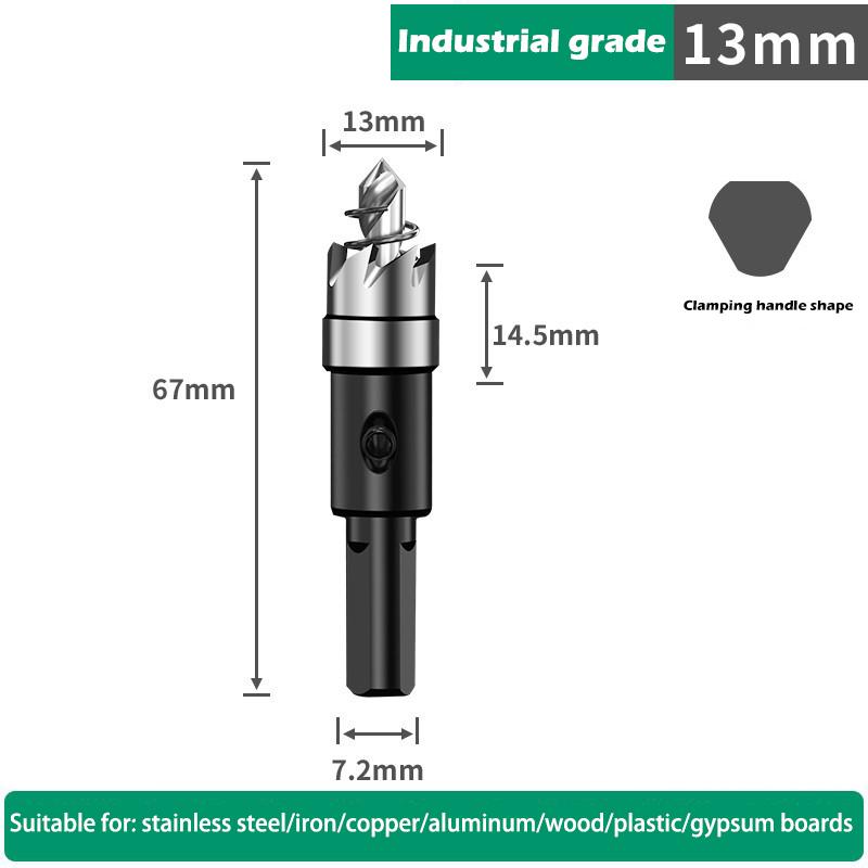 Hole Saw Set 12-100mm Hard Metal Drill Bits Heavy Duty Hole Opener Hole Cutter For Metal Stainless Steel Iron Wood Plastic Etc.