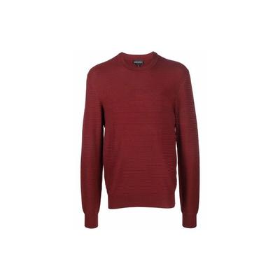 Logo Striped Pullover Crewneck Sweatshirt Men Sweatshirt Red 6K1MXD-1MVRZ-0358