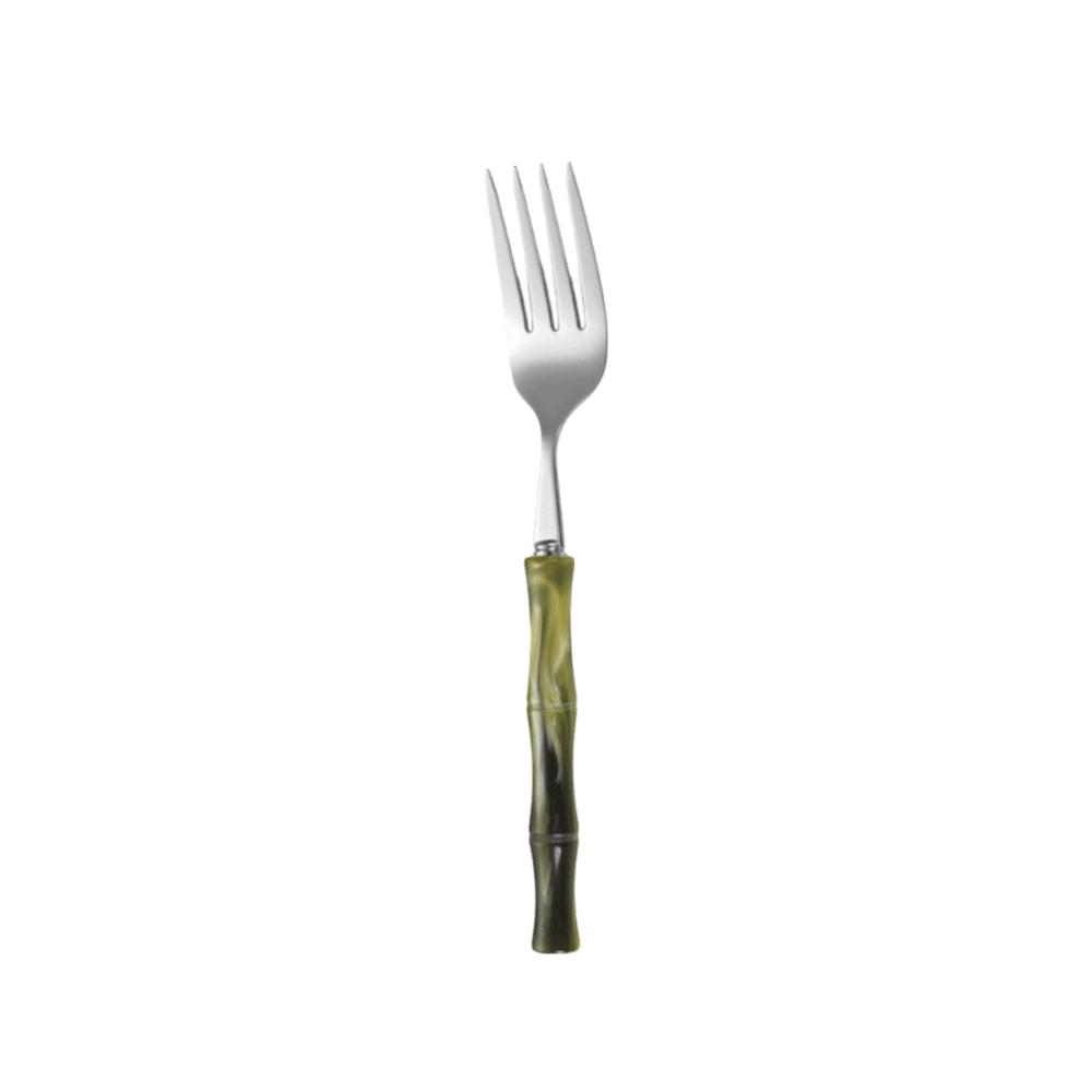 Bamboo Shape Handle Fork and Spoon 304 Stainless Steel Bamboo Handle Cutlery Home Kitchen