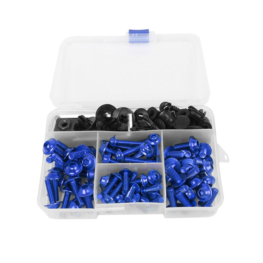 195dílná sada šroubů a matic kapotáže motocyklu pro Suzuki GSXR 600 750 1000 K1-K8 SV650/X Yamaha BMW Honda Kawasaki Dirt Bike