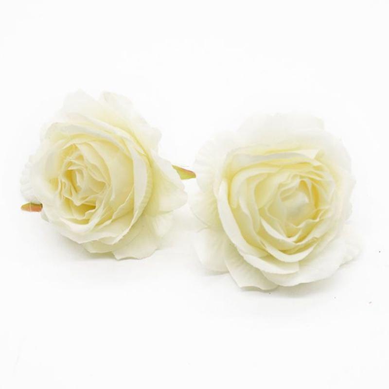 50Pcs Artificial Flowers Silk Roses Heads Home Wedding Decorations Valentine's Day Garland Palnts Wall Festival Diy Supplies Box