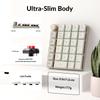 K0 Max QMK Compatible Wireless Custom Numeric Keypad Low Profile RGB Bluetooth Polling Milk POM Switches Red Axis Retro White Keychron