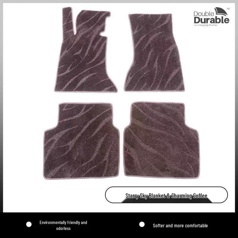 Starry Sky Imitation Wool Car Floor Mats for BMW, Mercedes-Benz, Volkswagen - High-End, Silent Carpet-Style Mat