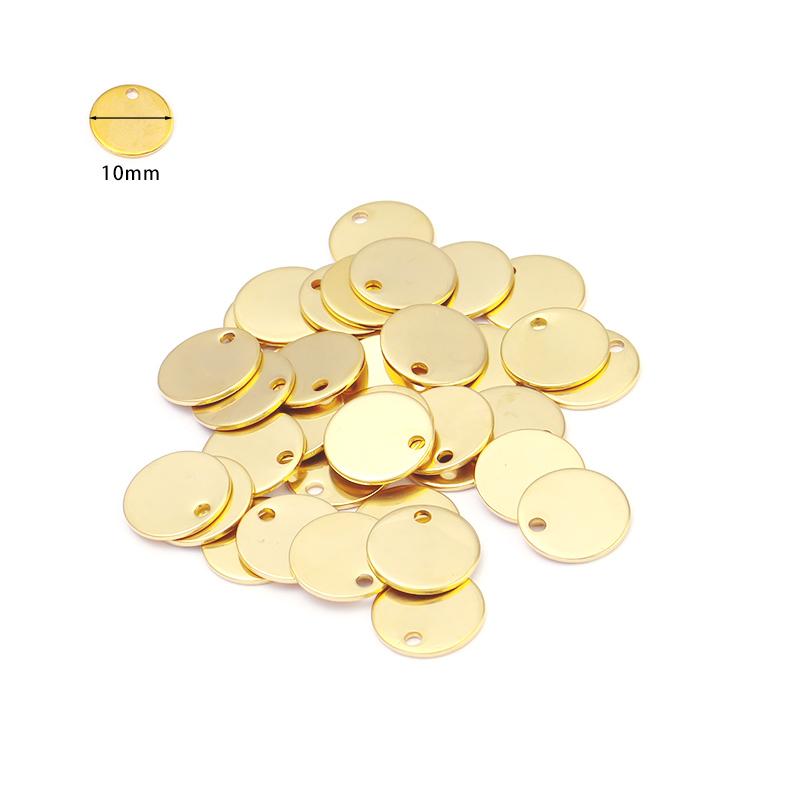 10-20pcs 6-35mm Stainless Steel Charms Round Dog Tag Pendant Stamping Blanks Pendants For Necklaces DIY Jewelry Making Wholesale