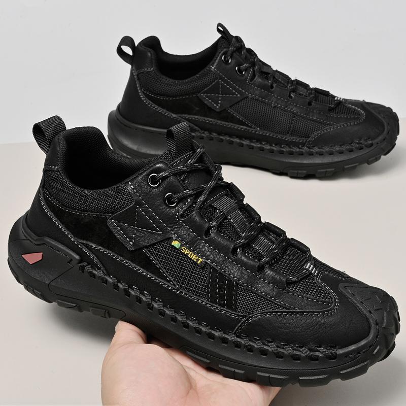 Men's Casual Shoes Versatile Genuine Leather Male Sports Shoes Leisure Soft Soles Sneakers Outdoor Men Treking Footwear Trainers