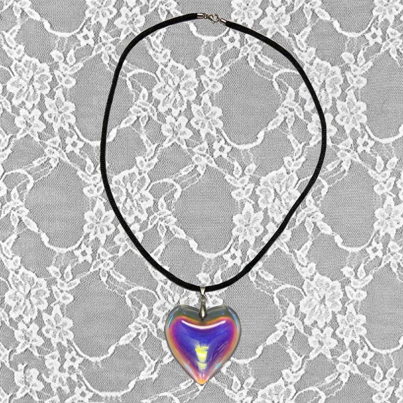 Pink Heart Pendant Necklace - Fashion Hip Hop Love Jewelry for Girls & Party Gifts