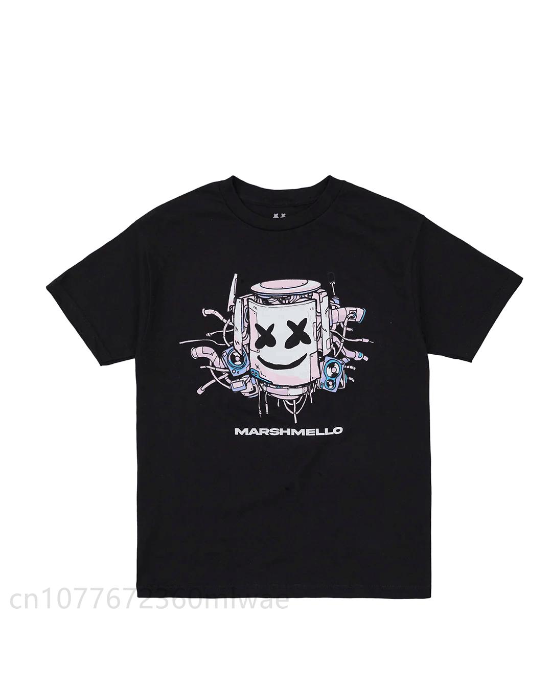 

Marshmello Men s fashion T-shirt Men s Fashion Short Sleeve Face Keep It Mello Print Tee Shirts Cotton Shirt Women Tshirt L