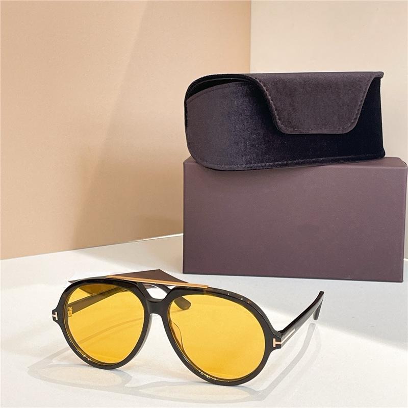 Retro Double Bridge Tortoiseshell Sunglasses - Unisex UV400, Tea-Tinted High-Definition Nylon Lenses