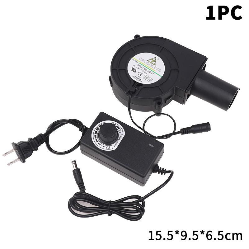 220V'den 12V'a Ayarlanabilir Blower Fan Büyük Hava Hacimli Turbo Fan Dış Mekan Kamp Barbekü Pişirme Kömür Başlatıcı İçin