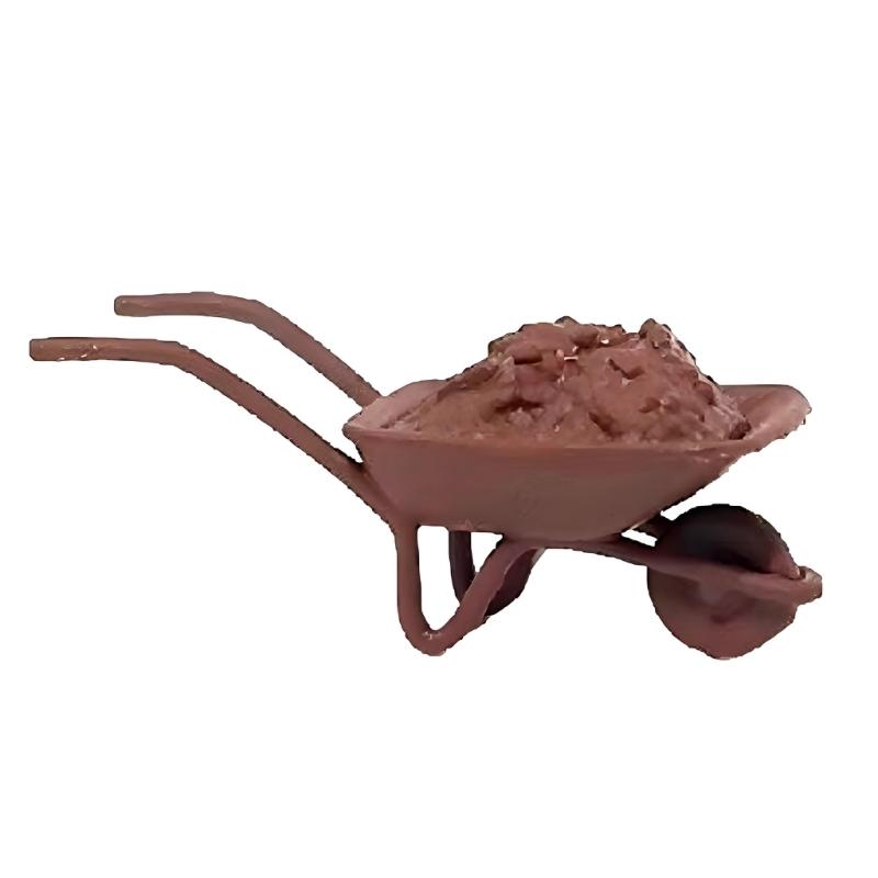 

1:64 Architectural Miniature Model With Construction Workers Transporting Building Supplies