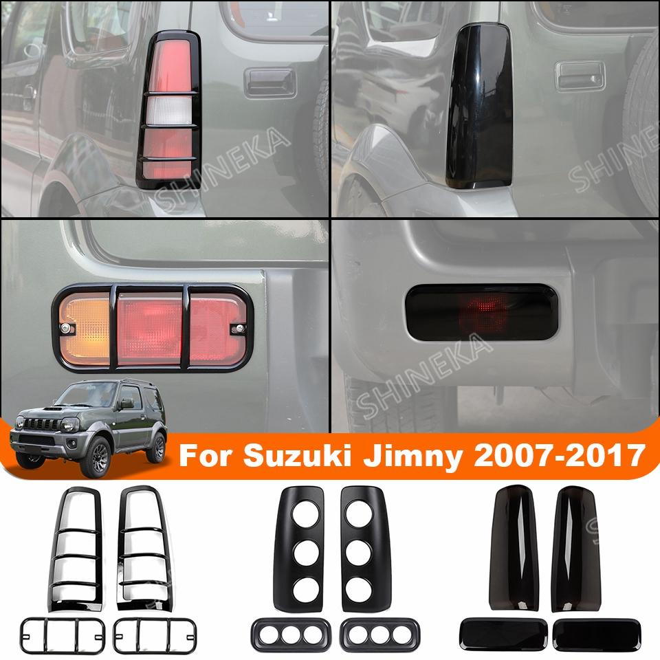 SHINEKA Lamp Hoods For Suzuki Jimny 2007-2017 Car Tail Light Lamp Rear Fog Light Decoration Cover Trim Kit Exterior Accessories